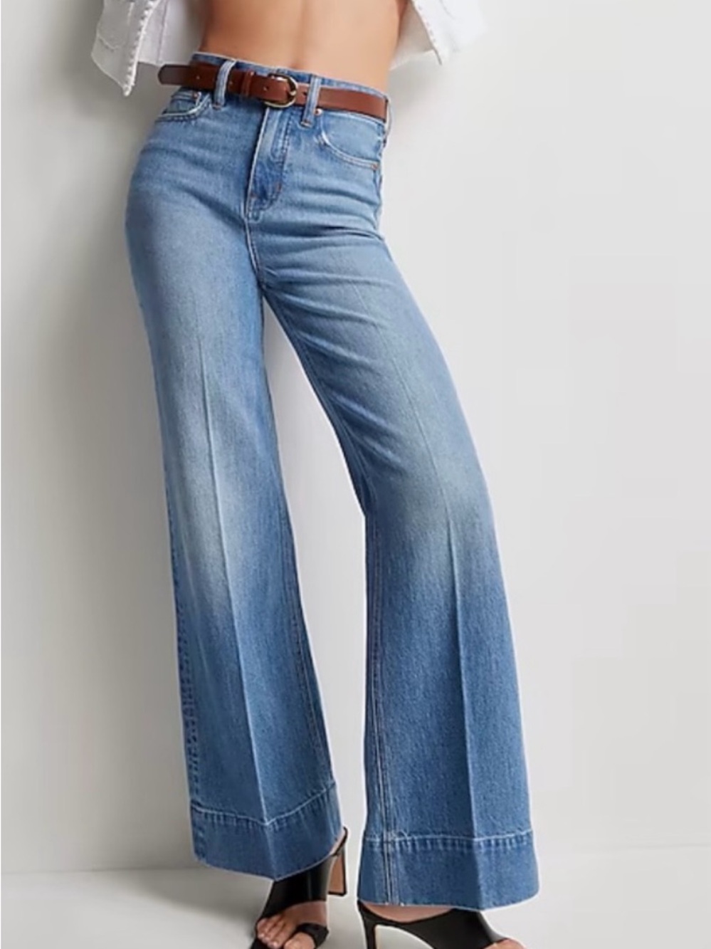 JCrew Classic High-Waist Wide-Leg Women's Jeans - Light Blue